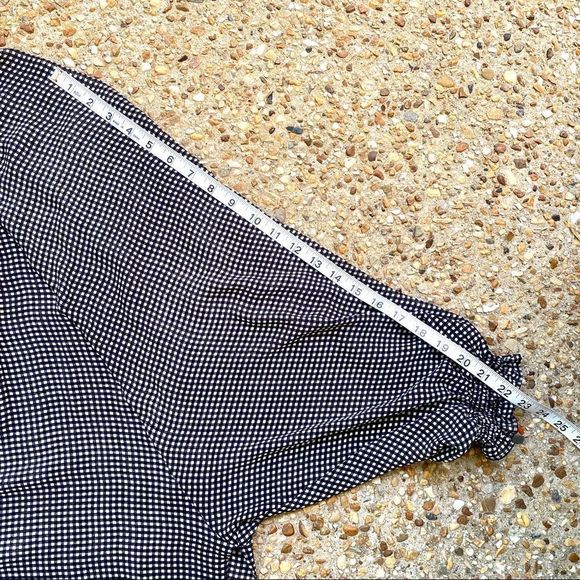 Joseph Ribkoff Black White Checkered Bat Wing Semi Sheer Elastic Wrist Blouse 10 - Picture 5 of 8
